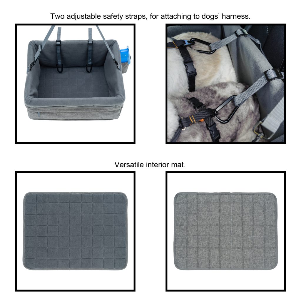 Large dog car seat for 1 or 2 small dogs weighing up to 14kgs